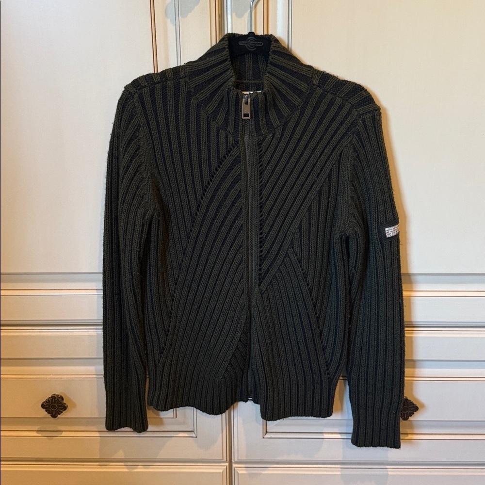 Diesel Wool-Cotton Blend Zip Up Sweater - Picture 10 of 12